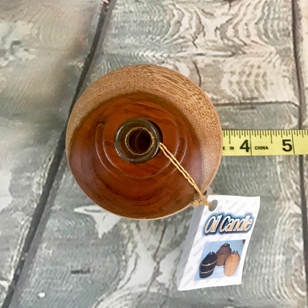 Brazilian Cherry & Curly Maple Wooden Oil Candle - Picture 6 of 7